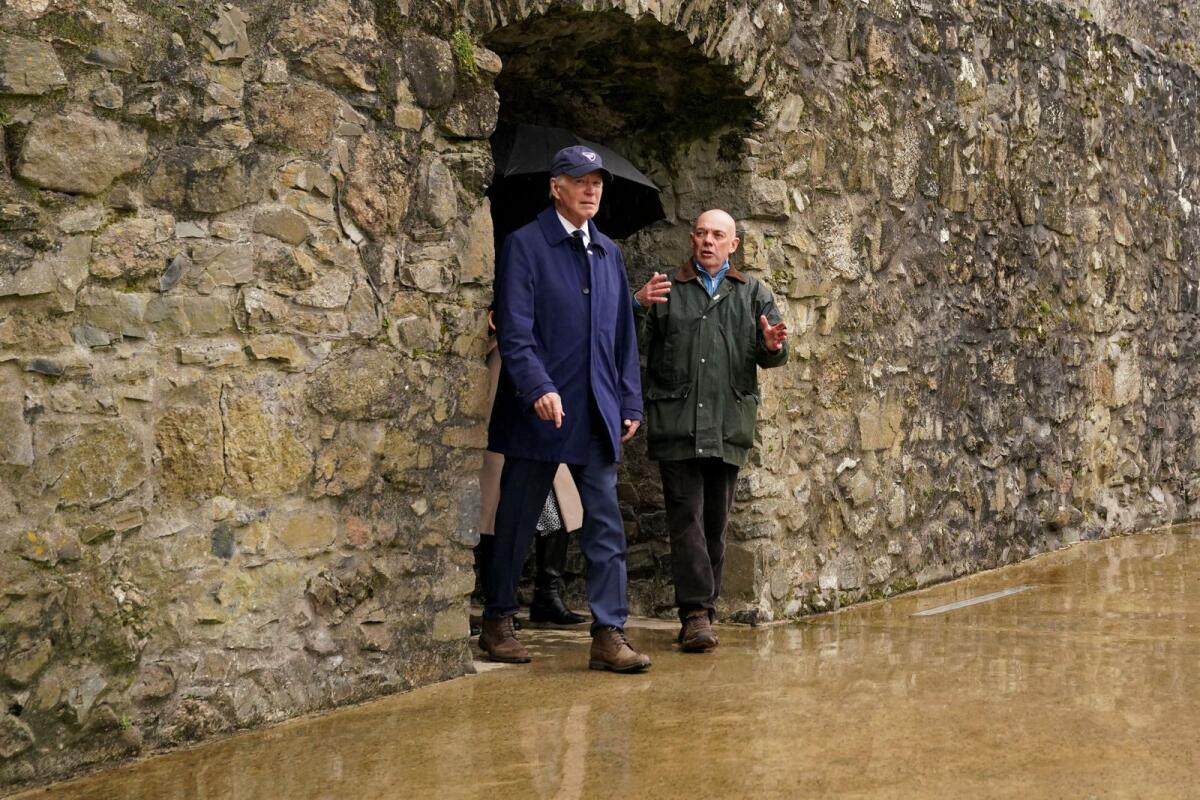 US President Joe Biden tours Carlingford Castle, in County Louth, Ireland. — Reuters