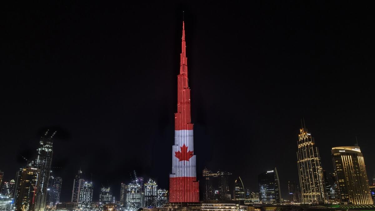 Burj Khalifa, Expats, UAE, mark, 153rd Canada Day, online, 
