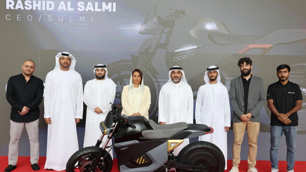 Sheikha Bodour Al Qasimi, SRTIP Chairperson alongside Omar Al Suwaidi, the Under-Secretary of the Ministry of Industry and Advanced Technology (MoIAT), and Hussain Al Mahmoudi, SRTIP CEO — Supplied photo