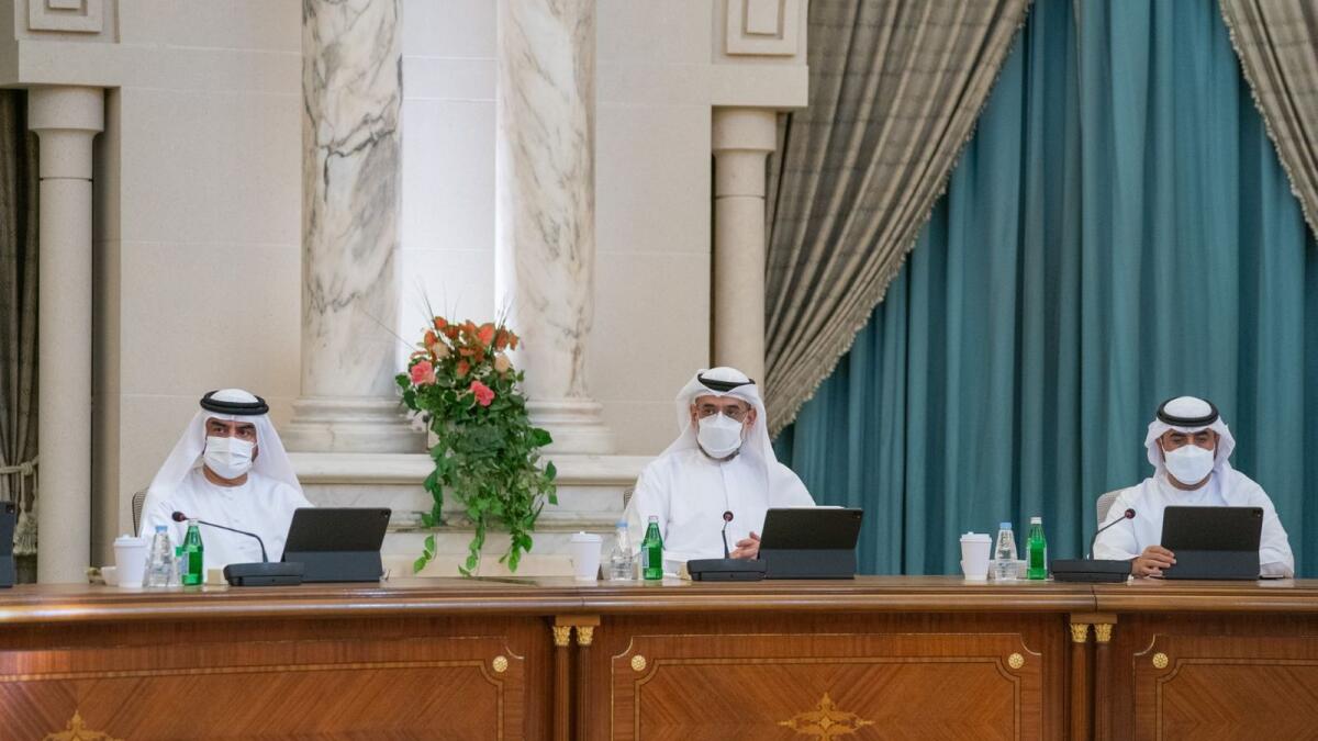 Sheikh Sultan bin Mohammed bin Sultan Al Qasimi chairs the Sharjah Executive Council meeting.