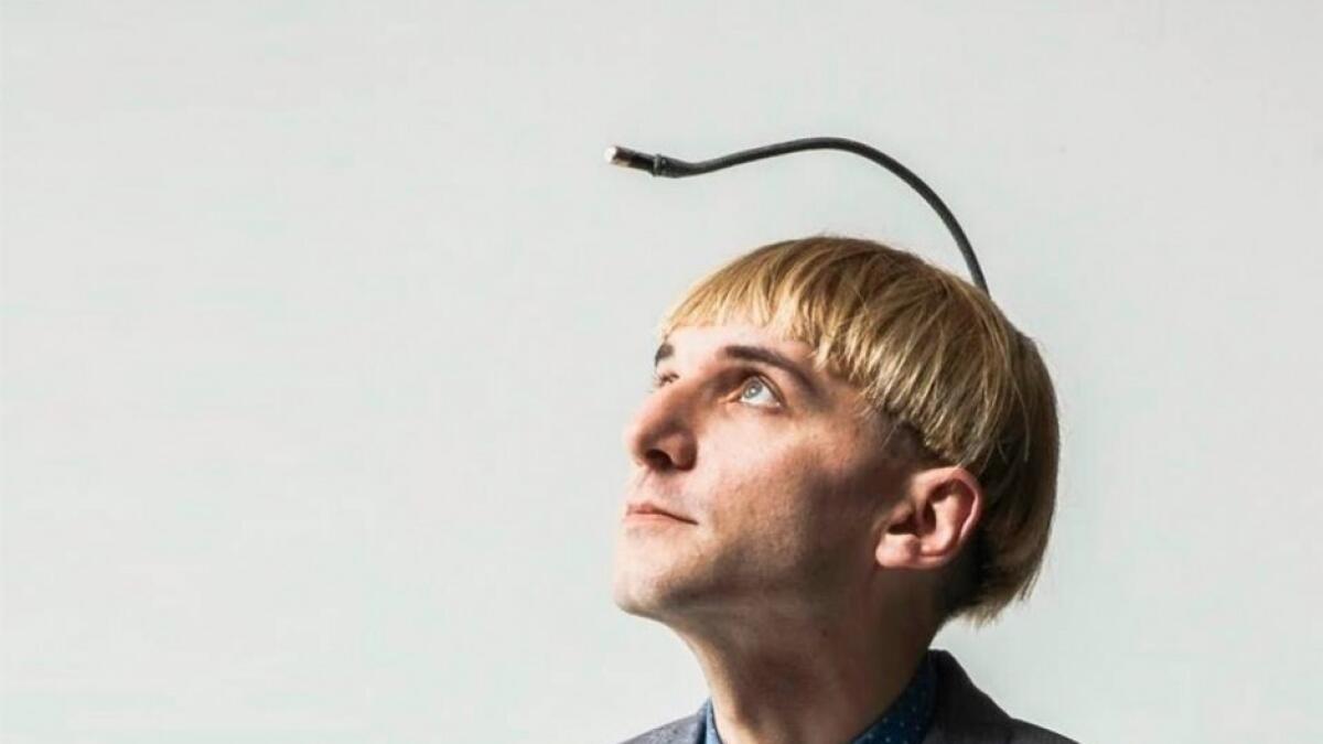 With antenna in skull, this cyborg can feel colours