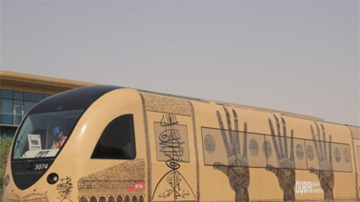 Dubai Metro carriages adorned with artworks by accomplished artists