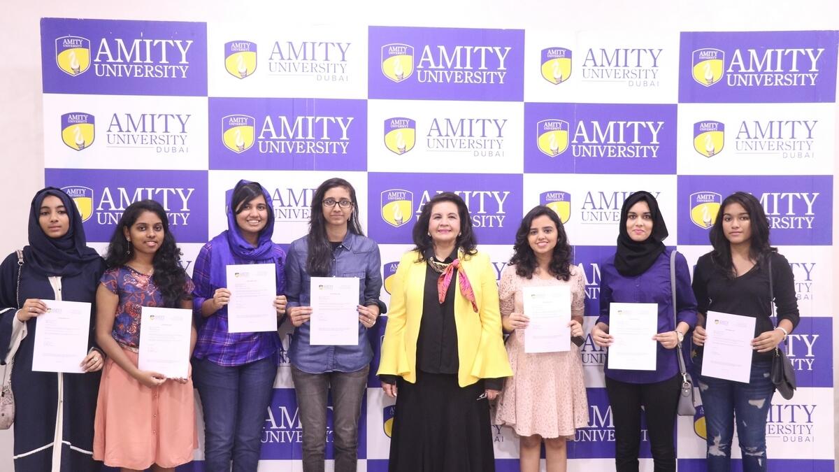 High achievers awarded 100% scholarship by Amity University Dubai