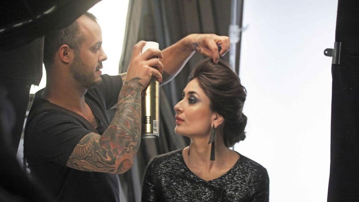 TOP LOOK: Daniel Bauer prepping Kareena Kapoor for an event