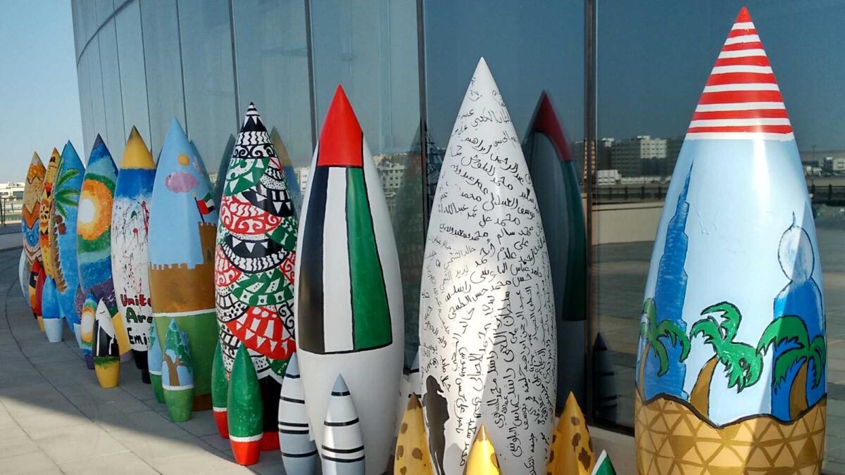 44 rockets in six feet tall tribute to fallen heroes