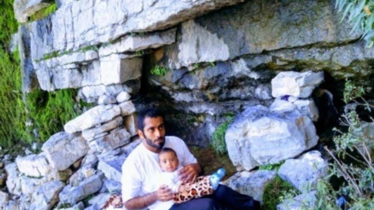 The rescued Emirati man with his daughter