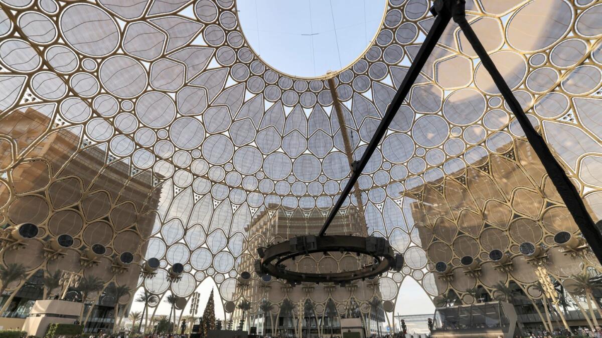 Expo 2020 Dubai, Al Wasl dome. (Photo: AFP)