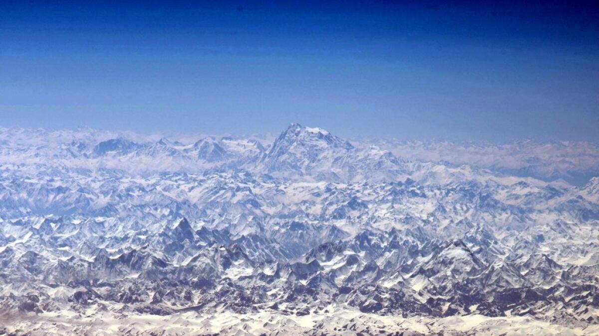 The amazing array of white peaks on the Himalaya Mountains.  Jeff Williams/Twitter