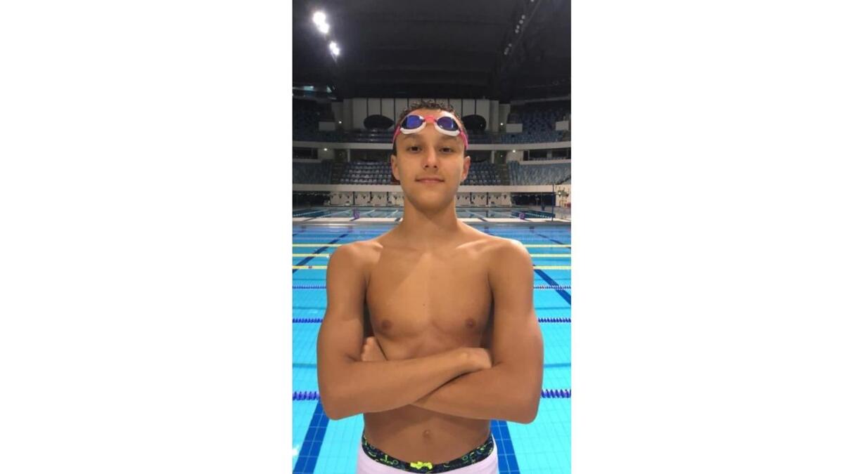 Elias Ghoudane has broken several records in UAE swimming competitions. (Supplied photo)