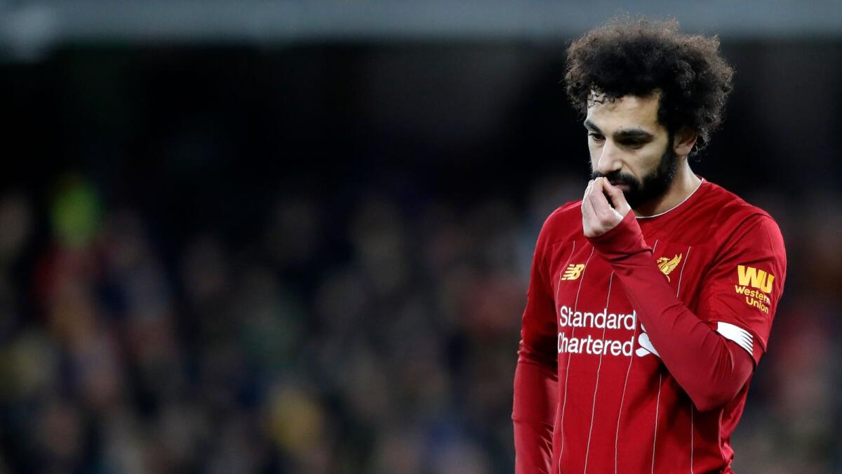 Mohamed Salah has shown no symptoms of coronavirus. — AP