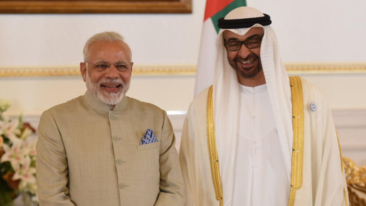 Sheikh Mohamed welcomes Indian PM Narendra Modi