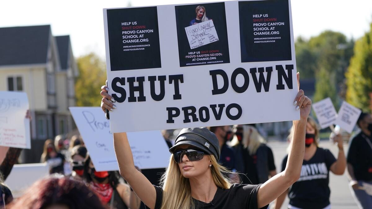 Paris Hilton, Provo Canyon School, reality, TV, television, star, actress, protest, close, shut, down, abuse, This Is Paris