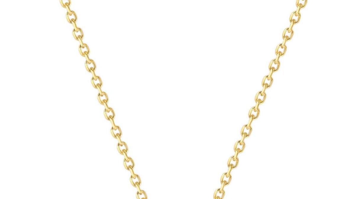 Pure Gold’s Double Heart pendant is priced at Dh1,299.