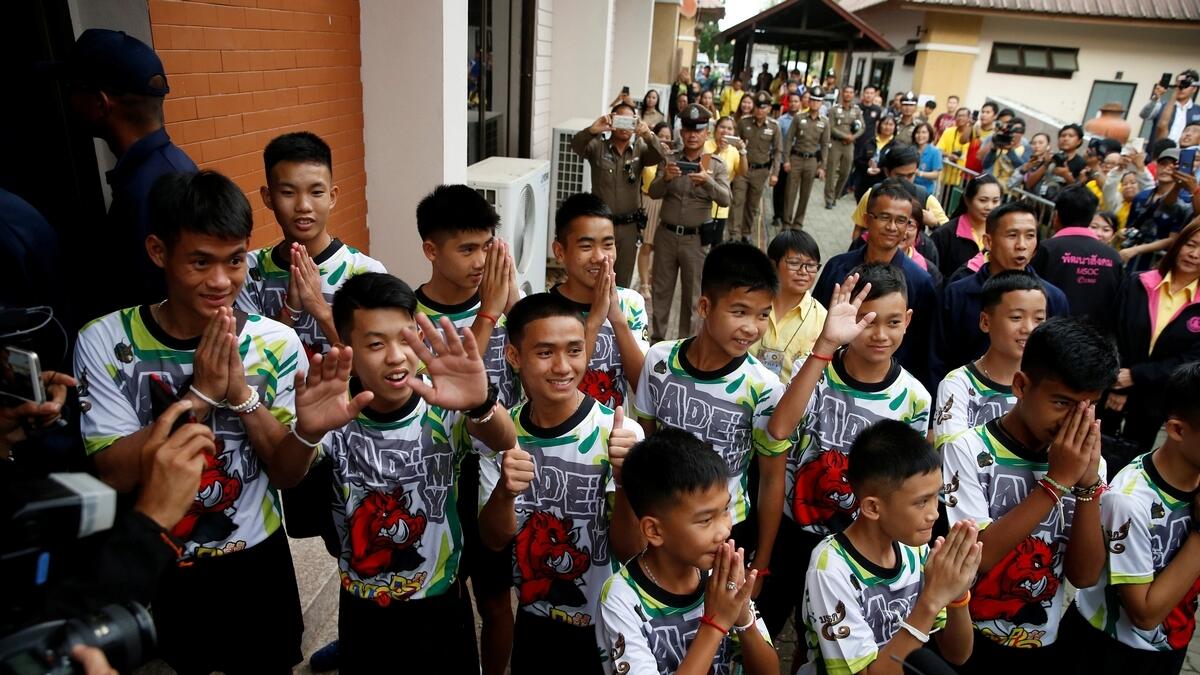 Thai cave boys relive ordeal on TV