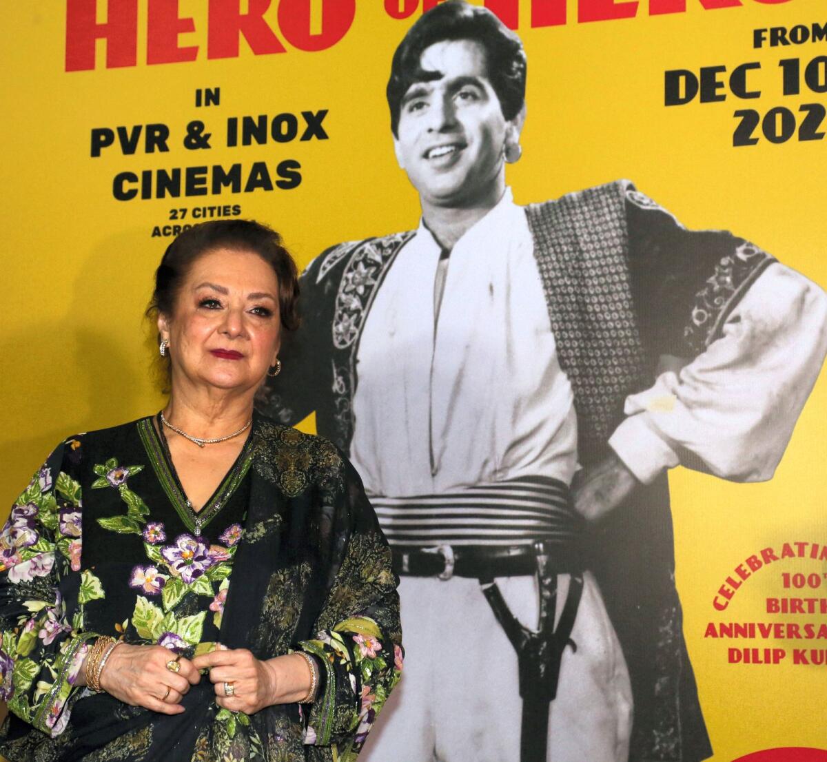 Bollywood actress Saira Banu at an event ‘Dilip Kumar – Hero of Heroes: A Film Festival Celebrating 100 years of a Legend of Indian cinema’, marking his 100th birth anniversary