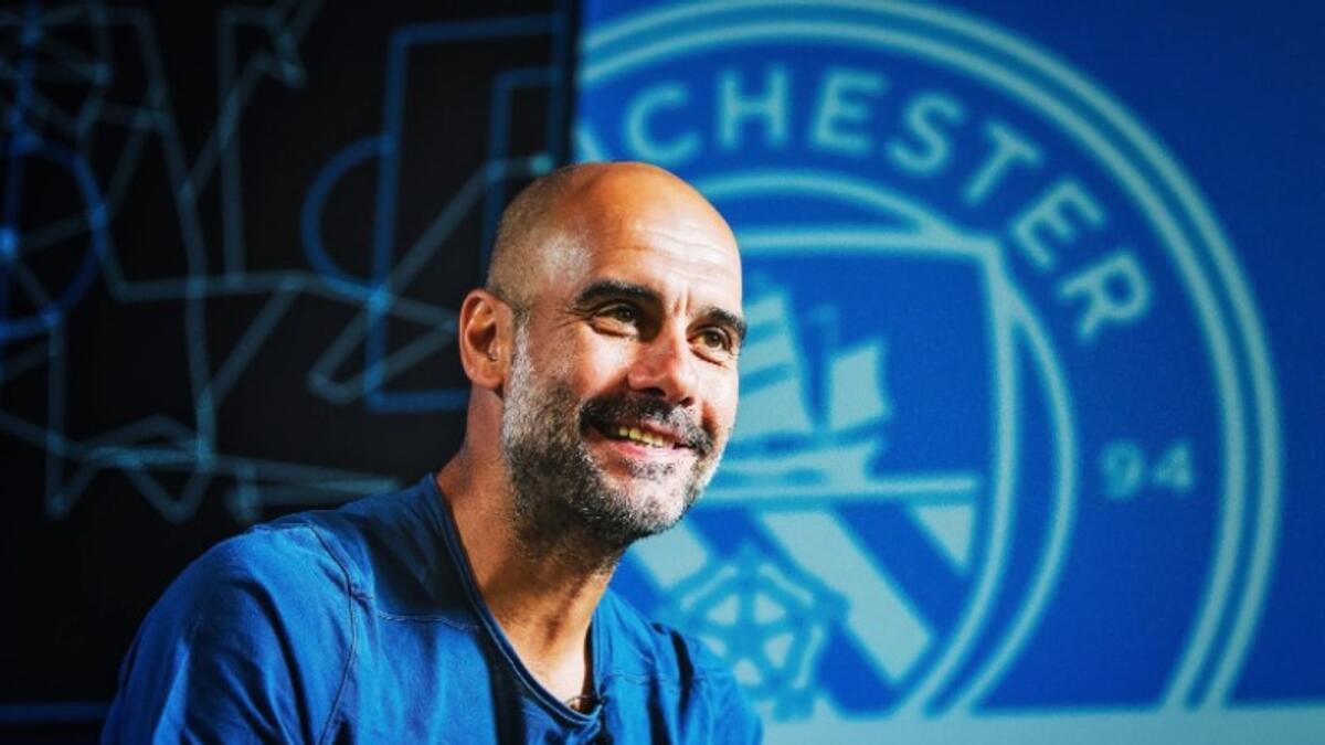 Manchester City manager Pep Guardiola. (Man City Twitter)