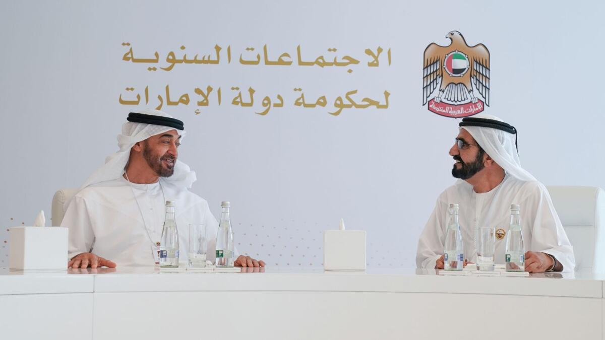 File photo of Sheikh Mohammed bin Rashid and Sheikh Mohamed bin Zayed.
