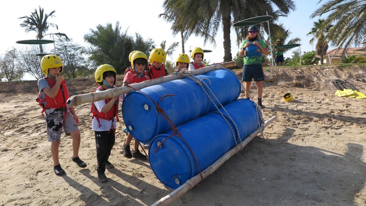 Students at an outdoor trip in Ras Al Khaimah organised by their school. Supplied photo
