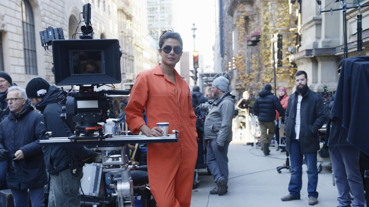 Priyanka Chopra is seen on the sets of Quantico