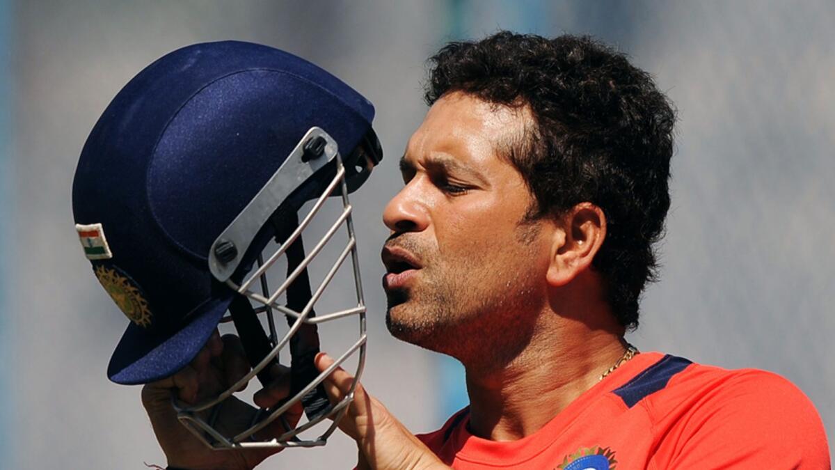 Sachin Tendulkar has urged the use of helmets, whether facing a pacer or a spinner. — AFP file