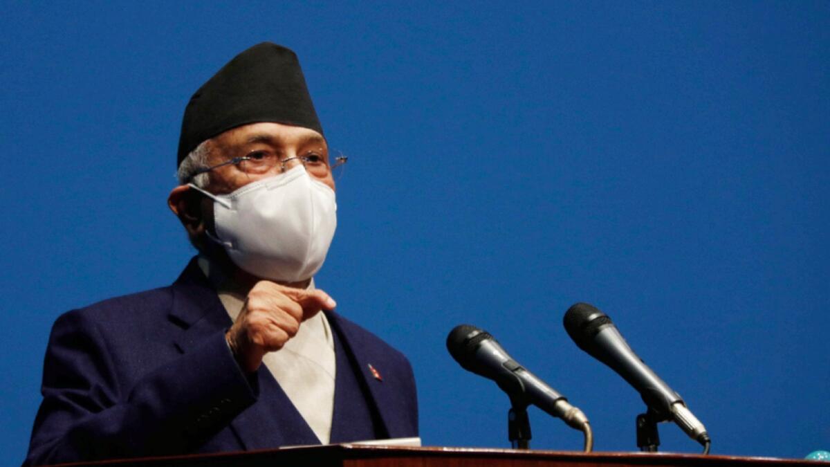 Nepal Prime Minister KP Sharma Oli. — AP file