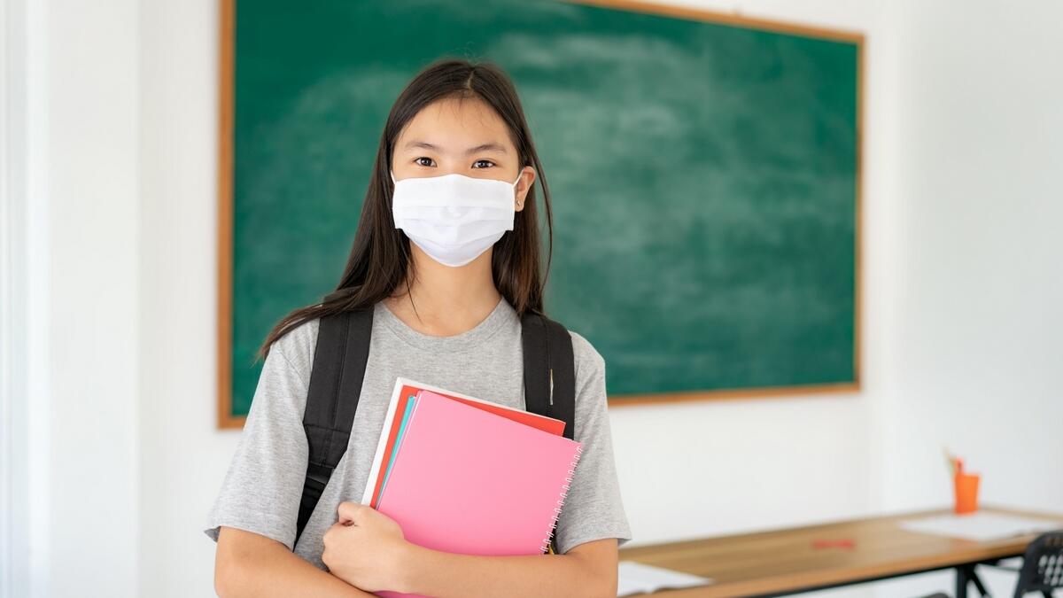 KHDA, coronavirus, covid-19, dubai schools, students wearing masks