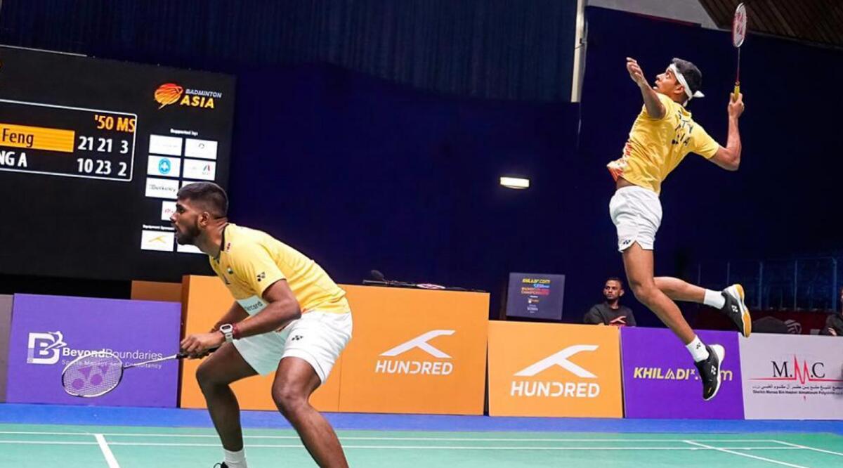Chirag Shetty and Satwiksairaj Rankireddy in action. — Badminton photo