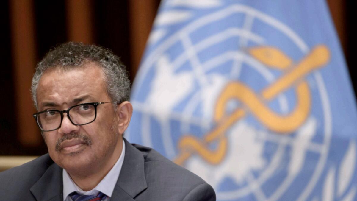 WHO Director-General Tedros Adhanom Ghebreyesus attends a news conference. — Reuters file