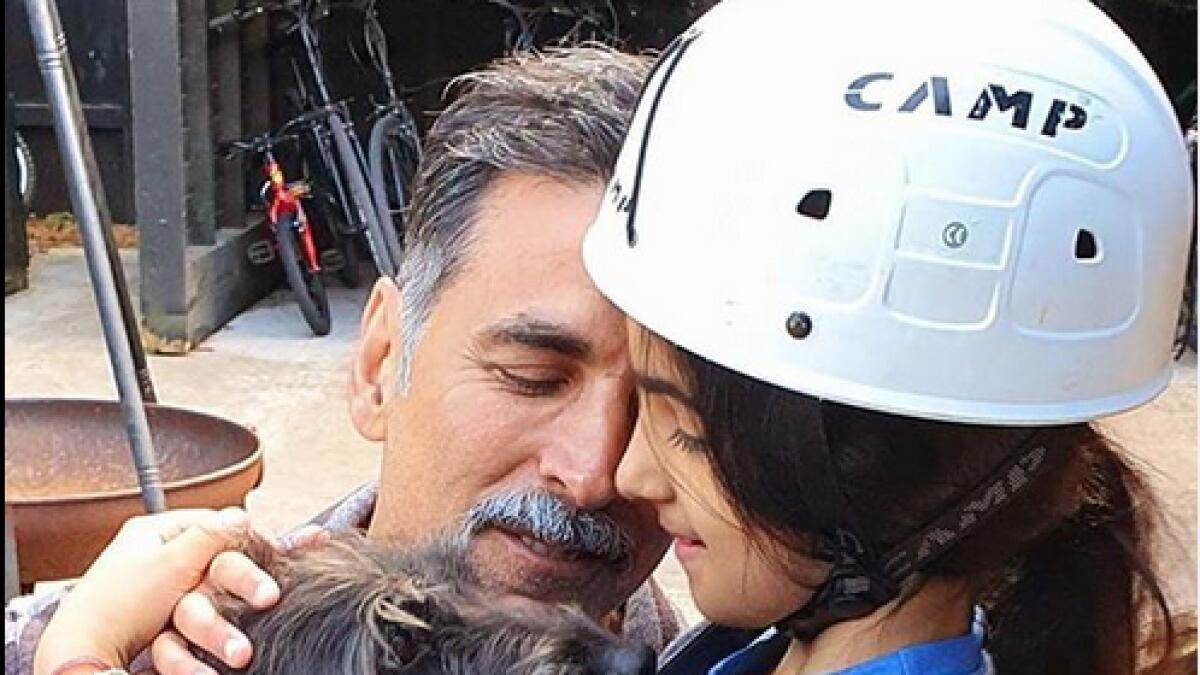 Calling daughter Nitara his definition of perfect, Akshay Kumar posted an adorable picture on Instagram that captured a lovable moment between the father-daughter duo. He noted, “You are my definition of perfect! And I love you so much more than just to the moon and back. #HappyDaughtersDay my baby girl.” In the picture, father and daughter are seen hugging each other and a puppy also makes an appearance.