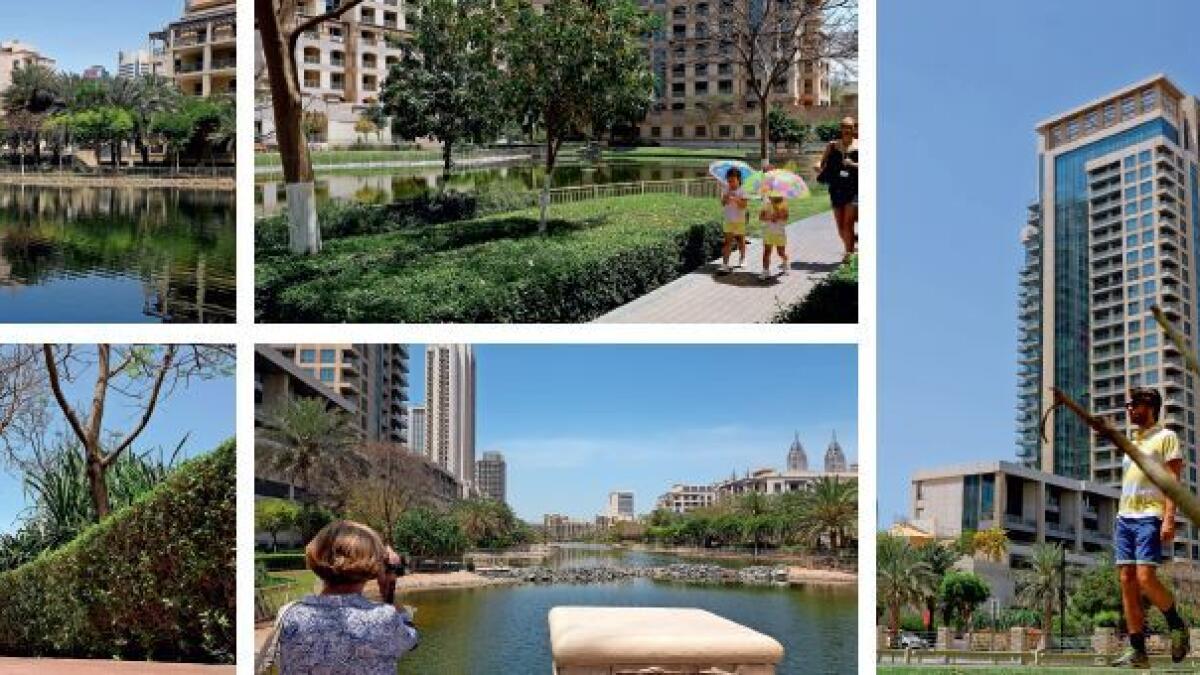 Whether residents are just sitting in front a lake or taking their daily stroll around the community, they enjoy picture-perfect sceneries at The Greens and Views in Dubai. — Photos by Shihab
