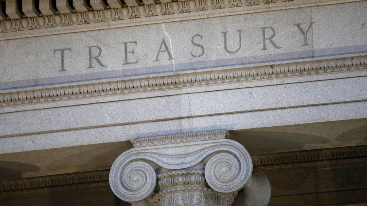 The US Treasury Department building in Washington. — AP File