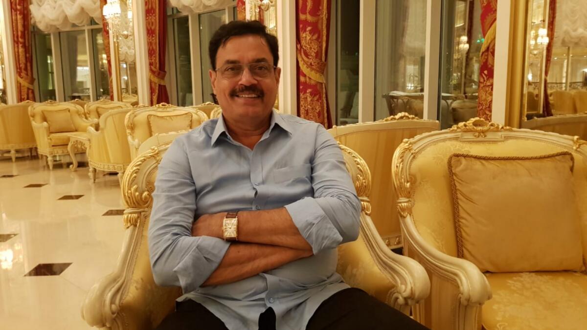 Former India captain Dilip Vengsarkar smiles during an interview with Khaleej Times at a hotel in Palm Jumeirah. (Photo by Rituraj Borkakoty)
