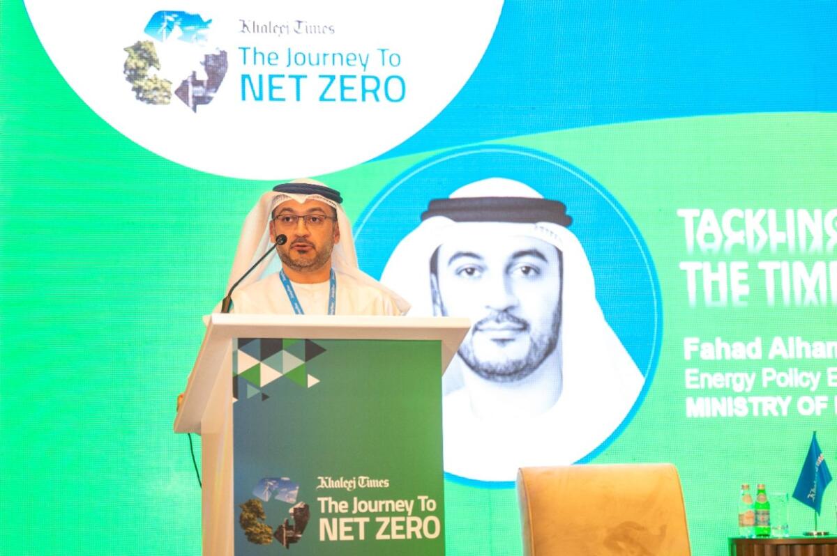 Fahad Al Hammadi at The Journey to Net Zero conference. — Photo by Shihab