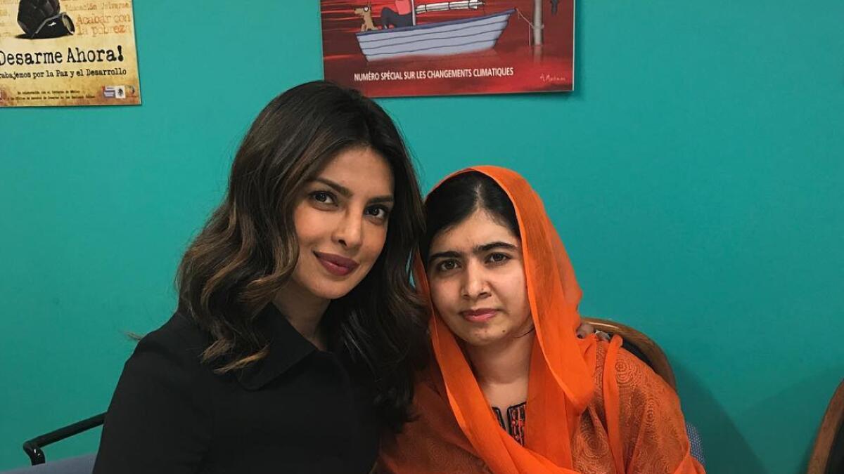 When Priyanka met Malala; heres how they reacted
