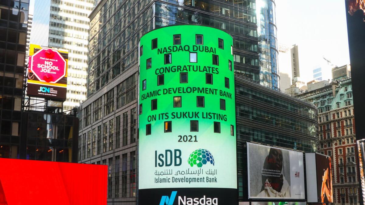 The first of IsDB’s current Sukuk listings on Nasdaq Dubai was a $1 billion instrument that listed in 2015. — Wam