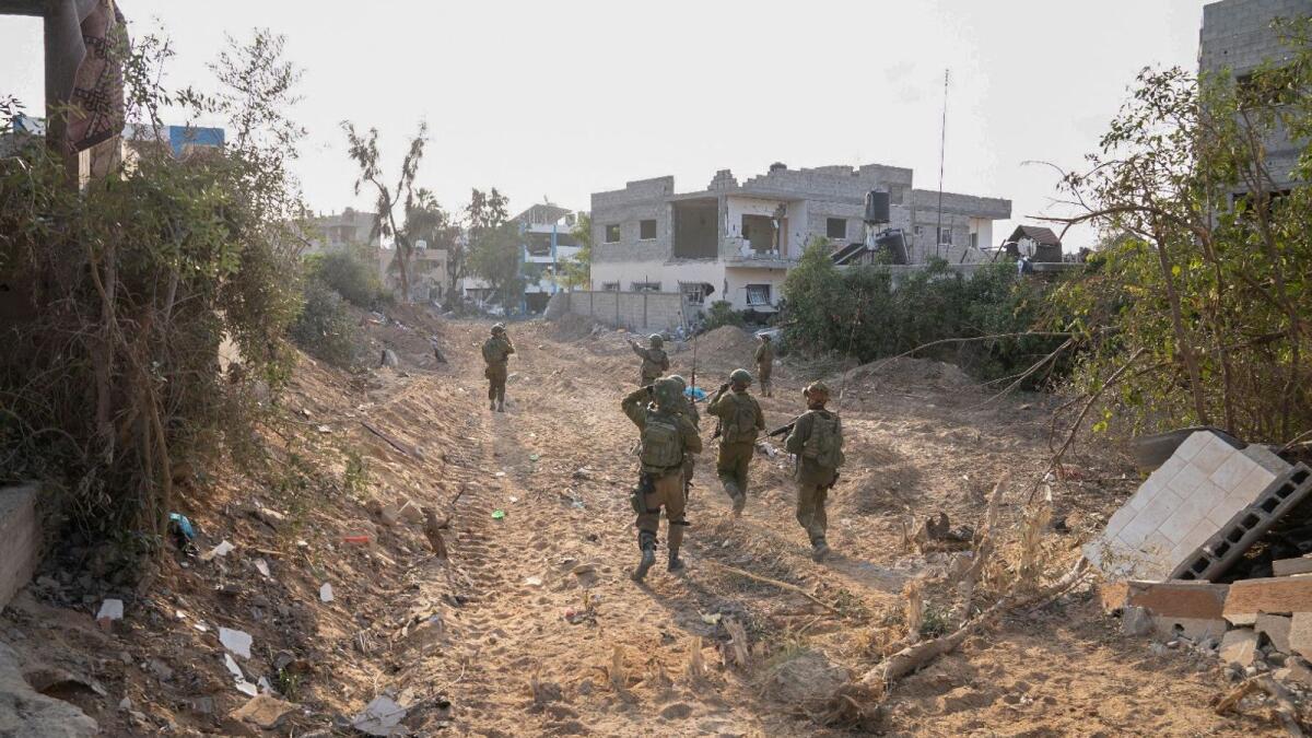 This handout picture released by the Israeli army on November 22 shows soldiers during a military operation in the Gaza Strip amid ongoing battles. — AFP photo / Israeli Army