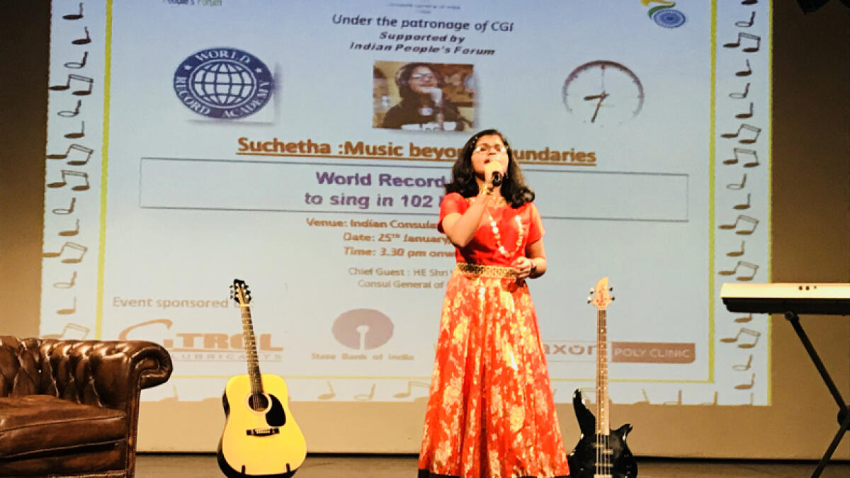 Video: 12-year-old Dubai-based Indian girl sings 102 songs in 6 hours