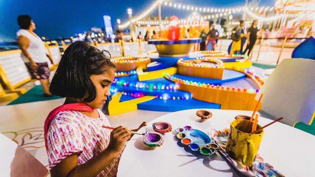 Cultural activities were part of the celebrations in various parts of Dubai.