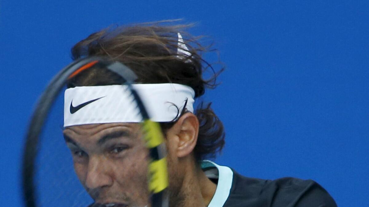 Nadal beat Sock 3-6 6-4 6-3 to enter the semifinals. 
