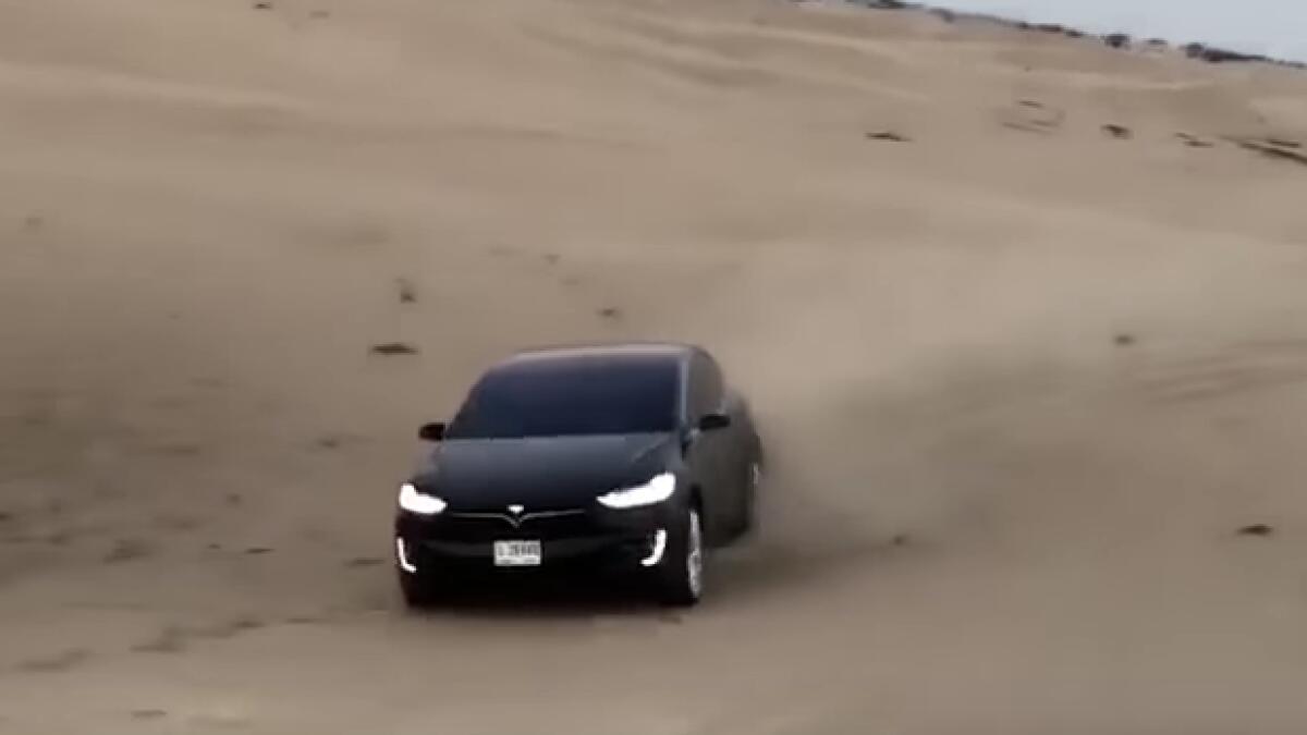 Video: Tesla takes dune bashing test in Dubai, wins hands down