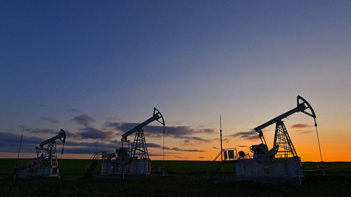 A view of oil pump jacks outside Almetyevsk in the Republic of Tatarstan, Russia. — Reuters