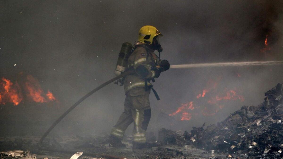 Four warehouses gutted in massive Sharjah fire