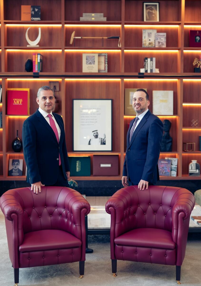 Fahed Ghanim, Chief Executive Officer of Majid Al Futtaim Lifestyle, and Nicola Coropulis, Chief Executive Officer of Poltrona Frau.  — Included photo