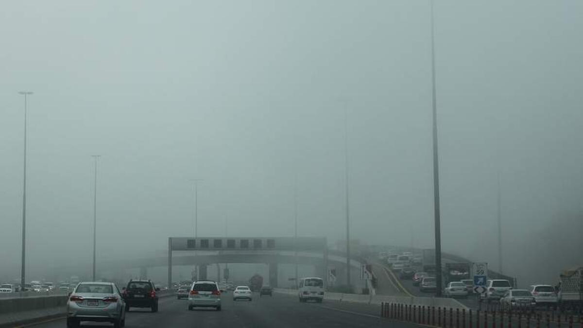 Misty, foggy weather persists in parts of UAE