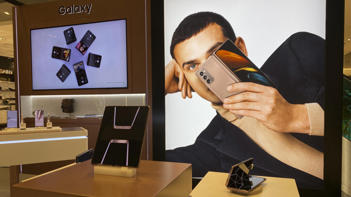 The Samsung Galaxy Fold2 on display at Dubai's Mall of the Emirates on Thursday.