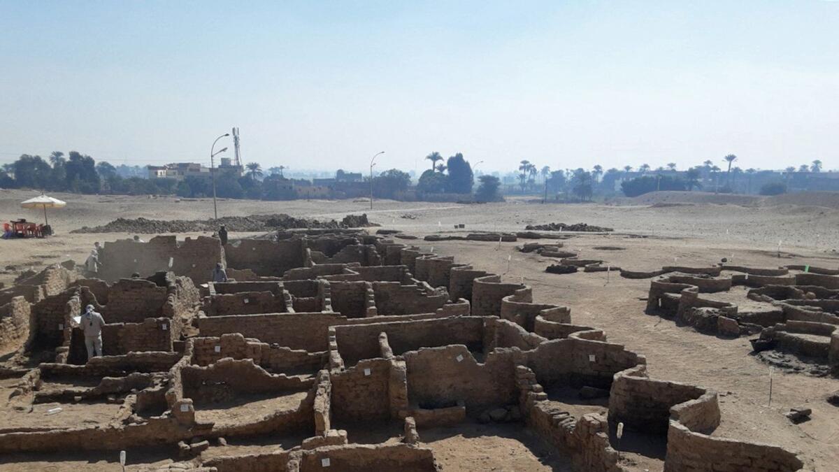 The remains of a 3000 year old city, dubbed The Rise of Aten, dating to the reign of Amenhotep III, uncovered by the Egyptian mission near Luxor.