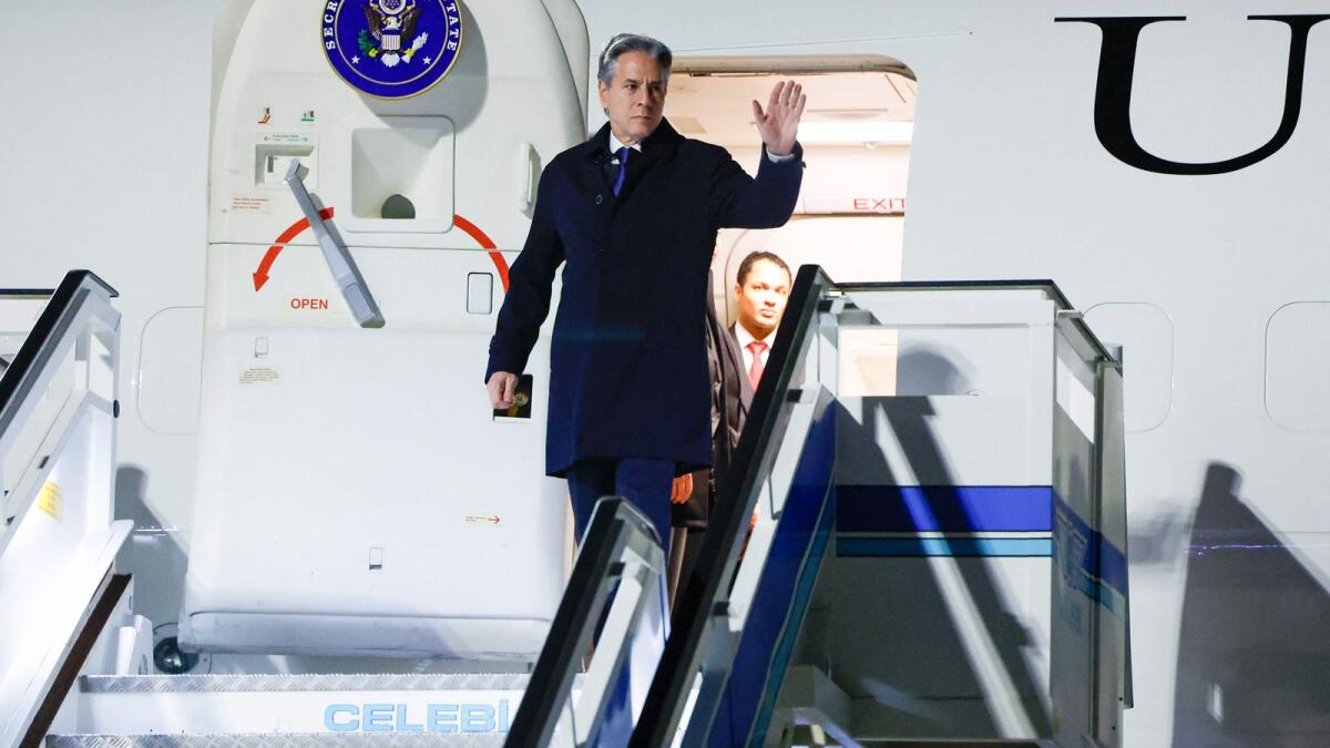 US Secretary of State Antony Blinken arrives in Istanbul. — AFP