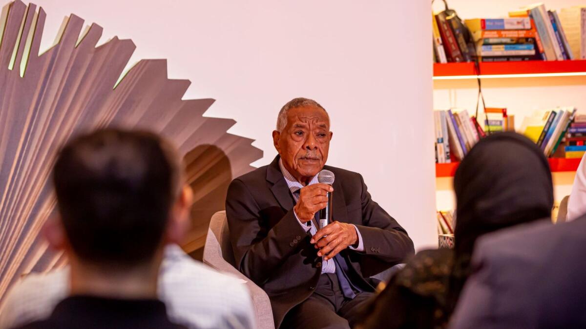 Sudanese historian Yusuf Fadl Hasan at SIBF 2022.