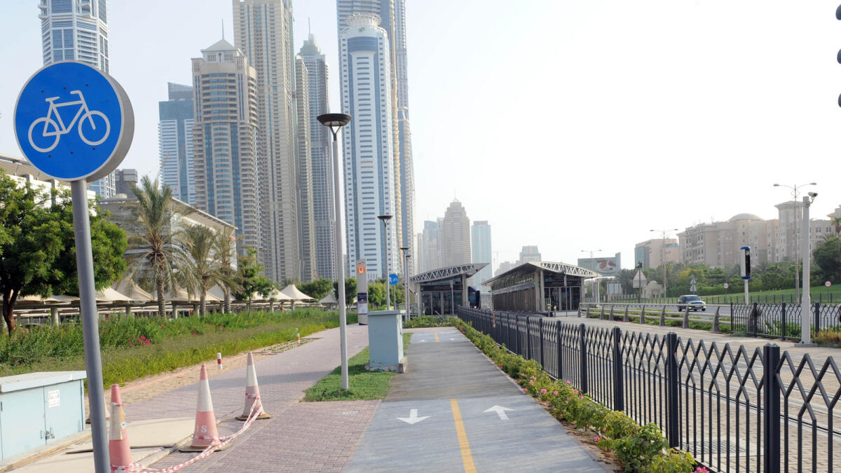 Now, cycle your way to Dubai tram stations