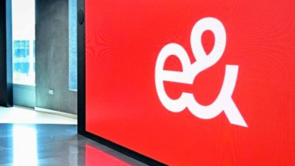 Etisalat Group has changed its brand identity to e&amp;, effective on February 2022. — File photo